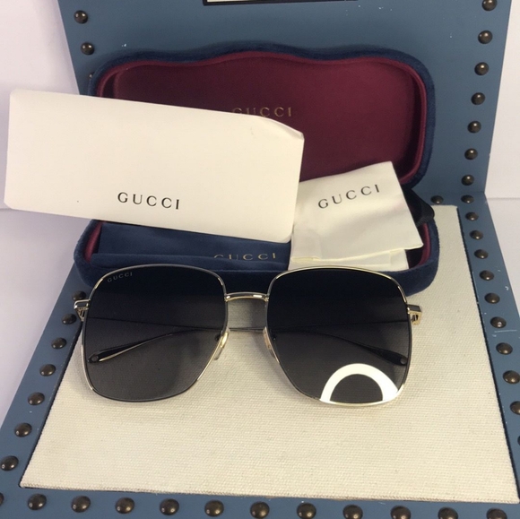 New ? Original Gucci Grey Square Ladies Sunglasses GG1031S 001 59 main image 6